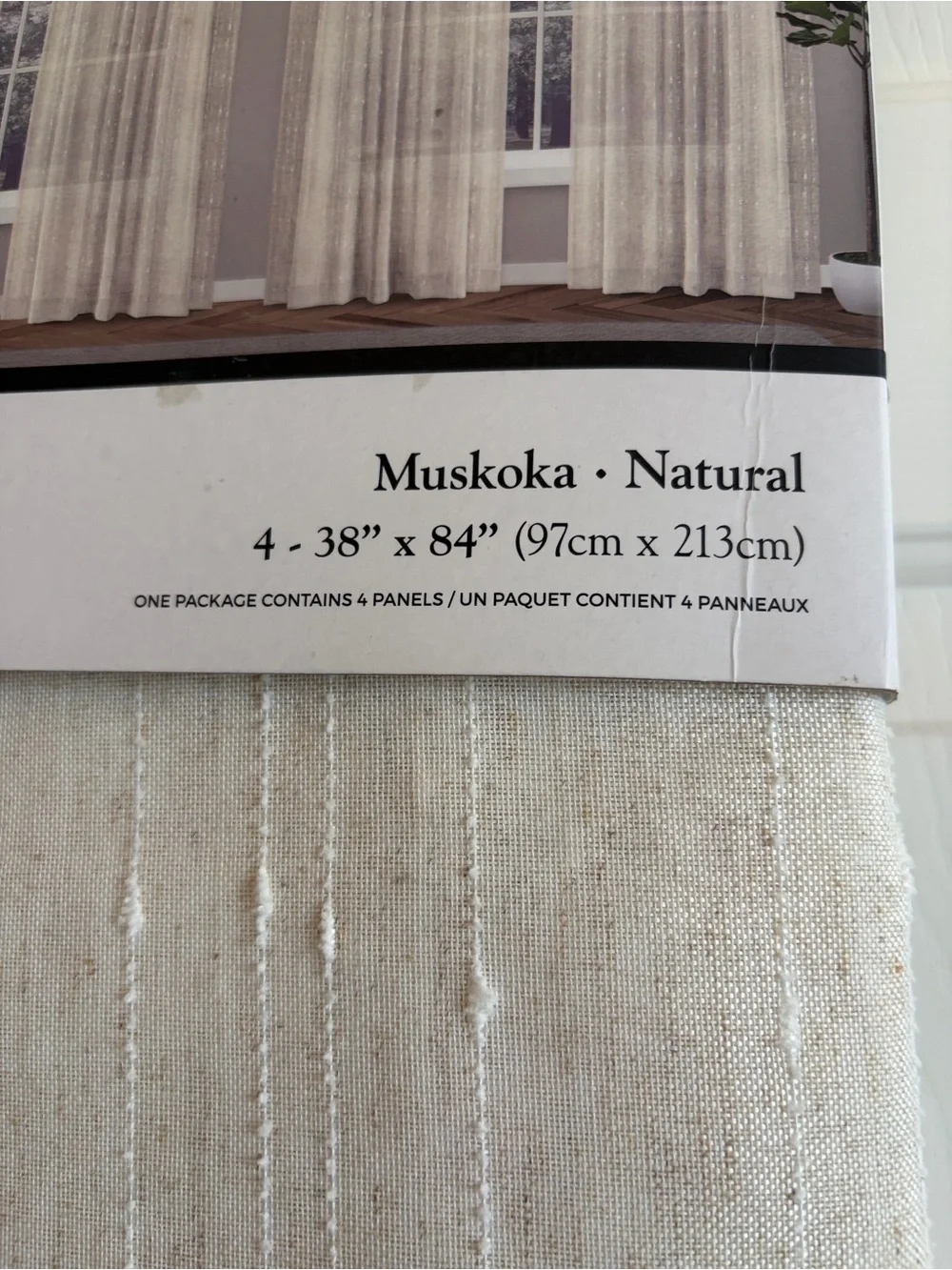 Design & Decor Muskoka-Natural Rod Pocket Panels - 4 panels